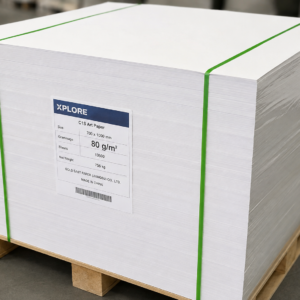 Этикеточная бумага XPLORE 80 г/м², 70×100 см — невлагостойкая, листовая. Цена за кг.
